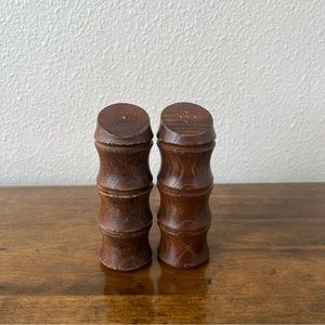 set of wood salt & pepper shakers